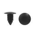 30pcs 11mm Hole 21mm Head Car Plastic Trim Door Panel Retainer Clip Rivet Black 