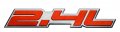 Erpart 2 4l Liter Embossed Red On Highly Polished Silver Real Aluminum Auto Emblem Badge Nameplate