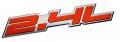 Erpart 2 4l Liter Embossed Red On Highly Polished Silver Real Aluminum Auto Emblem Badge Nameplate