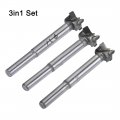Uxcell Forstner Wood Boring Drill Bits 16mm 17mm 18mm Dia Hole Saw Carbide Alloy Steel Tip Round Shank Cutting For Hinge