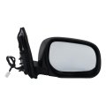 Power Side Rearview Mirror Heated Replacement For Rav4 2009 2012 Right 3 Pin Connector To1321264 Black Painted Finish 