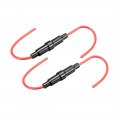 Inline Screw Type Fuse Holder 16 Gauge Awg 2pcs For 6mm X 30mm Tube 