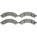 Rear Ceramic Brake Pad Set For Chevy Express 1500 2500 3500 2003 To 2008 Bonded Attachment Low Dust Rating 
