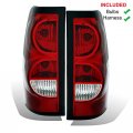 Amerilite Replacement With Bulbs And Harness Oe Style Ruby Red Incandescent Car Taillights Rear Brake Lamp Set For 2003-2006