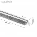 Uxcell Brush Weather Stripping 5m 16 4ft Card-slot Seal Strip Pile Weatherstrip Sweep Elastic For Door Window 6x6mm Wxh