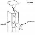 Adjustable Female Screw For Attaching Shower Door Frame To Wall Jamb