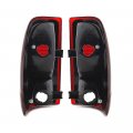 Tail Lights Assembly Pair For Dodge Dakota 1997 To 2004 Rear Brake Light Set Clear And Red Polycarbonate Lens Driver Passenger