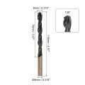 Uxcell 6pcs Jobber Drill Bits 8mm Black Nitride Gold Titanium Coated 4341 High Speed Steel Hss 135 Degree Split Point Twist For