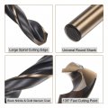 Uxcell 6pcs Jobber Drill Bits 8mm Black Nitride Gold Titanium Coated 4341 High Speed Steel Hss 135 Degree Split Point Twist For