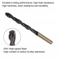 Uxcell 6pcs Jobber Drill Bits 8mm Black Nitride Gold Titanium Coated 4341 High Speed Steel Hss 135 Degree Split Point Twist For