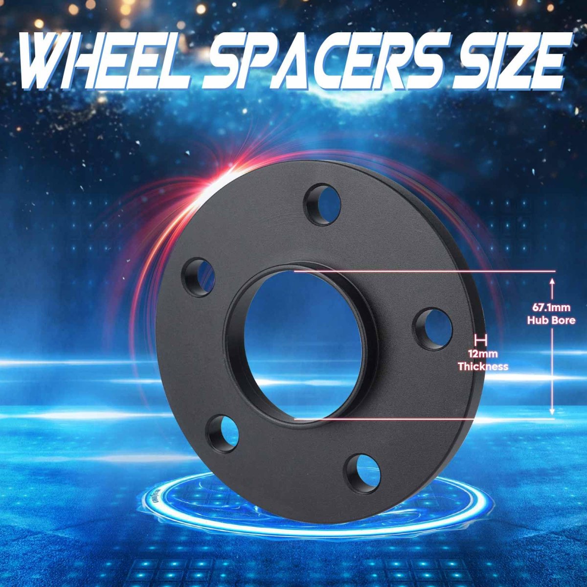 Tadamark 5x4 5 Wheel Spacers 12mm 125mm Bore Fit For Porsche 1977-1988 924 1978-1995 928 84-95 968 1989-2021 911 2006-2016