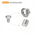 Uxcell 4-40x3 16 Button Head Socket Cap Screws 50pcs 304 Stainless Steel Fasteners Hex Bolts Full Thread Drive