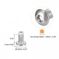 Uxcell 4-40x3 16 Button Head Socket Cap Screws 50pcs 304 Stainless Steel Fasteners Hex Bolts Full Thread Drive