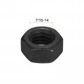 Uxcell 7 16-14 Unc Hex Nuts Carbon Steel Grade 8 Black Oxide Hexagon Nut For Screw Bolt 5 Of Pack