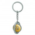 Graphics More Marquette University Secondary Logo Keychain Spinning Round Chrome Plated Metal