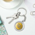 Graphics More Marquette University Secondary Logo Keychain Spinning Round Chrome Plated Metal