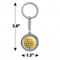 Graphics More Marquette University Secondary Logo Keychain Spinning Round Chrome Plated Metal