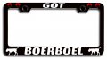 Got Boerboel Dogs Pets Black Metal License Plate Frame Tag Holder M97 