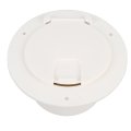 Keenso Rv Round Electrical Cable Hatch Nylon Sturdy Locking Cover With Sliding Screen And Heavy Duty Hinges For 3 5in Interface