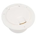 Keenso Rv Round Electrical Cable Hatch Nylon Sturdy Locking Cover With Sliding Screen And Heavy Duty Hinges For 3 5in Interface