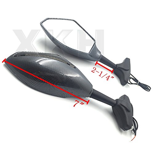Carbon Turn Signal Mirrors With Smoke Lens For Suzuki Gsxr 600 750 2001-2005 2009-2012 Gsxr 1000 1100 1993-1998 Hayabusa