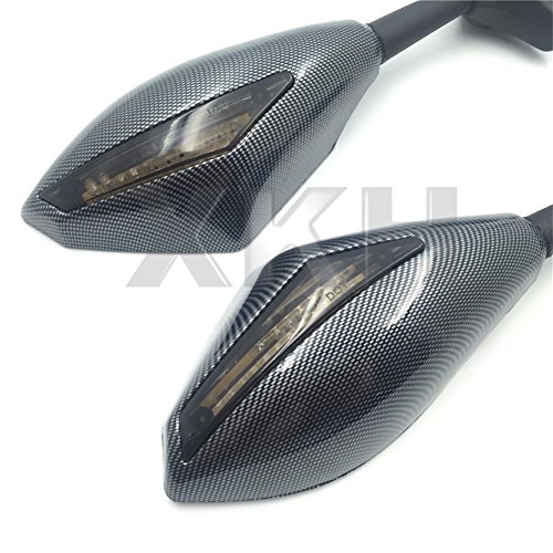 Carbon Turn Signal Mirrors With Smoke Lens For Suzuki Gsxr 600 750 2001-2005 2009-2012 Gsxr 1000 1100 1993-1998 Hayabusa