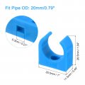 Uxcell 100pcs U-shaped Water Pipe Clamps Ppr Clips U Shaped Clip Fit For 20mm 0 79 Od Pipes And Tubing Hoses Support Blue