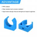 Uxcell 100pcs U-shaped Water Pipe Clamps Ppr Clips U Shaped Clip Fit For 20mm 0 79 Od Pipes And Tubing Hoses Support Blue