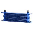 Universal Aluminum Engine Transmission Oil Cooler For Japanese Model Blue 7 Row 