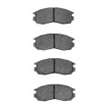 Front Disc Brake Pads For 1991 Mitsubishi Mirage 4000 Hybridynamic Series Set Of 4 Mechanical Pad Wear Sensor Type 