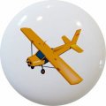 Carolina Hardware And Decor 1002-2k Yellow Airplane Aviation Ceramic Cabinet Drawer Knob 