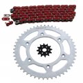 Fits Honda Cr125 R Red Non-o Ring Chain And Sprocket 12 49 112l