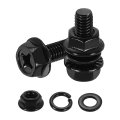 M6 X 18mm Phillips Flanged Hex Head Bolts 10pcs 304 Stainless Steel Flange Hexagon Screws With Nuts Flat Lock Washers Fully 