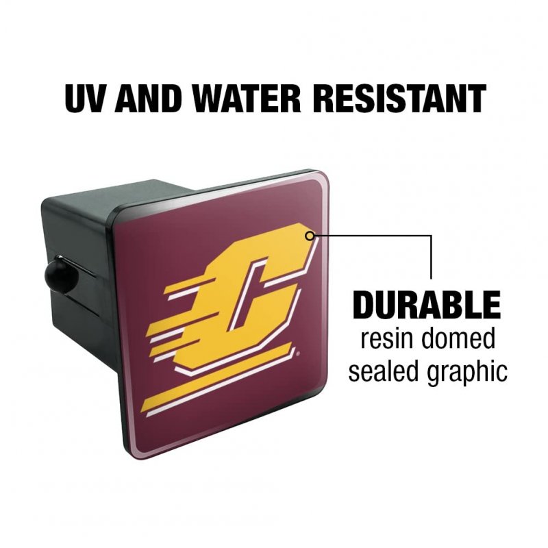 Central Michigan University Logo Tow Trailer Hitch Cover Plug Insert 2