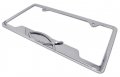 Christian Fish Crystal Chrome Open License Plate Frame