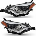 Loyalheartdy Halogen Headlight Assembly Pair Set Headlamp Assemblies Left Right For 2014 2015 2016toyota Corolla 4-door Sedan 