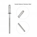 Uxcell 120pcs Stainless Steel Blind Rivets M3 8 2 1 6 Sizes Rivet Assortment Kit Open End Countersunk Head For Sheet Metal