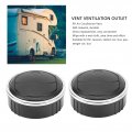 Qiilu Rv Air Outlet Vent 2pcs Adjustable Roof Round Conditioner Ventilation For Car Yacht Bus Truck