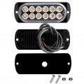 Zcargel Car Led Emergency Flash Lights 2 Pieces 36w Universal Side Marker Light Ultra Thin 12led Strobe For 12v-24v Truck Van