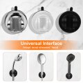 Shower Head Holder Suction Cup Handheld Removable Showerhead And Wall Mounted Bracket Round Black