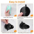 Shower Head Holder Suction Cup Handheld Removable Showerhead And Wall Mounted Bracket Round Black