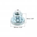 Uxcell Knurled Thumb Nuts 8pcs M8 Carbon Steel Nut High Head Through Hole For 3d Printer Part Light Blue