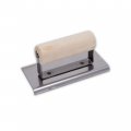 Qlt Hand Edger Ce504s 6 X 3 In Concrete Tool Stainless Steel Blade 1 4 Radius 8 Lip Wood Handle Straight End