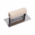 Qlt Hand Edger Ce504s 6 X 3 In Concrete Tool Stainless Steel Blade 1 4 Radius 8 Lip Wood Handle Straight End