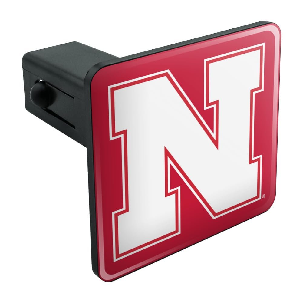 Graphics More University Of Nebraska Primary Logo Tow Trailer Hitch Cover Plug Insert 1 4 Inch 25