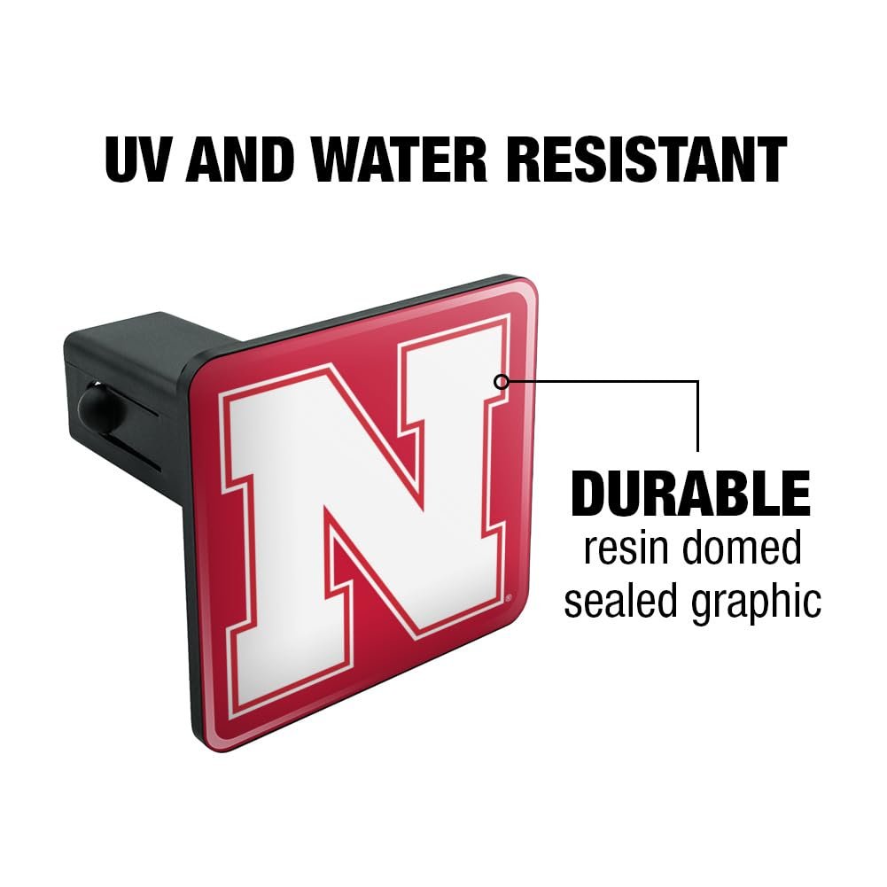 Graphics More University Of Nebraska Primary Logo Tow Trailer Hitch Cover Plug Insert 1 4 Inch 25