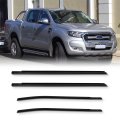 4pcs Black Window Molding Trim For 2011 To 2021 Ford Ranger Ab3926201a39ae Ab3926201a38ae Ab3z2625555e Ab3z2625554f