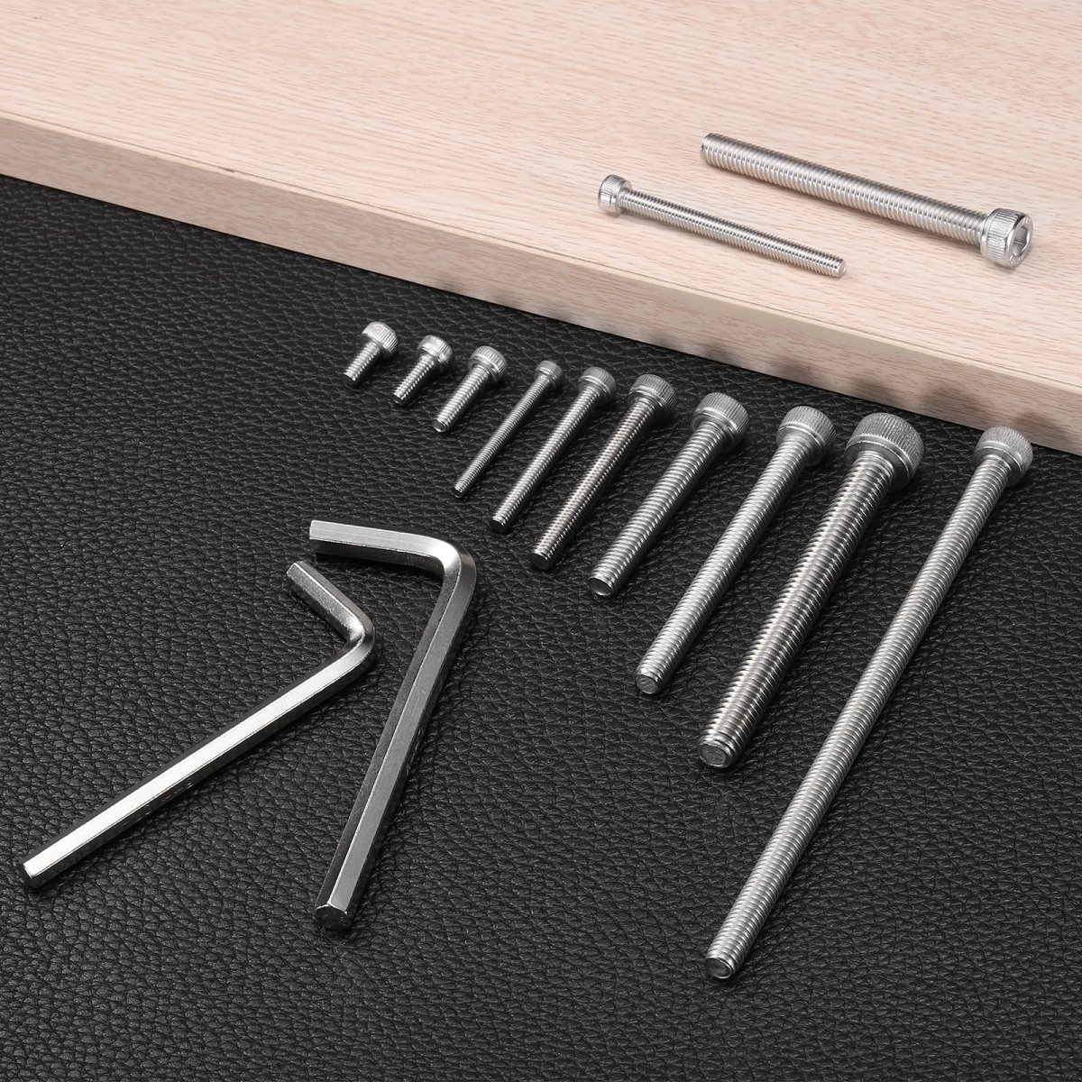 25pcs Hex Socket Head Cap Screws Bolts M3x100mm 304 Stainless Steel Drive Machine With Wrench Full Threaded Silver
