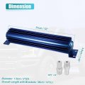 Uxcell 1 Set Transmission Oil Cooler2 Finned Aluminum Alloy Double Pass Trans With 1 4 Npt Universal Blue