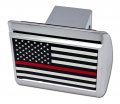 Firefighter Flag On Brushed Hitch Cover